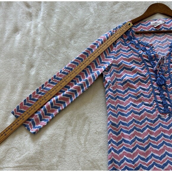 Vineyard Vines Cover Up Large Tunic Dress Embroidered Long Sleeve Cruise Resort - Picture 8 of 10